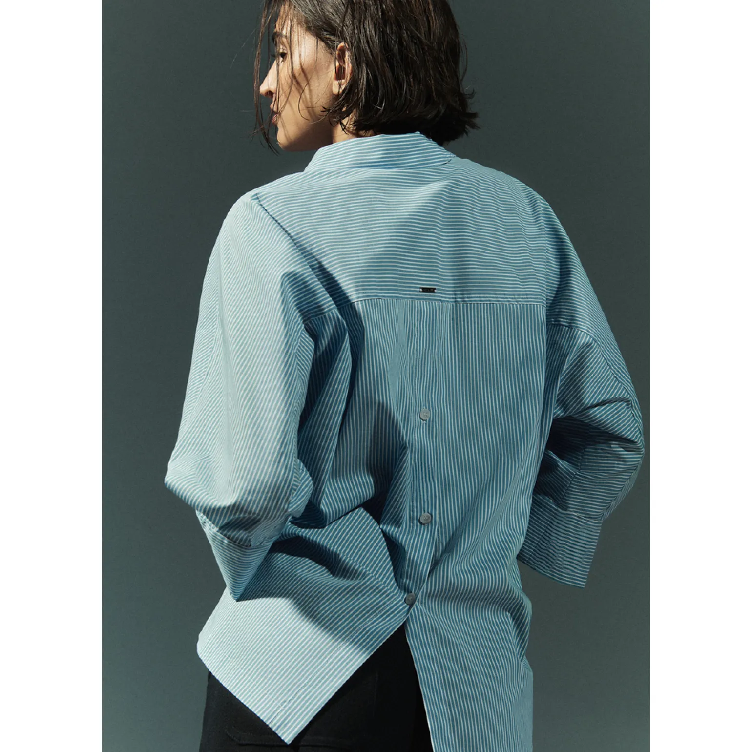 Oversized gestreept hemd