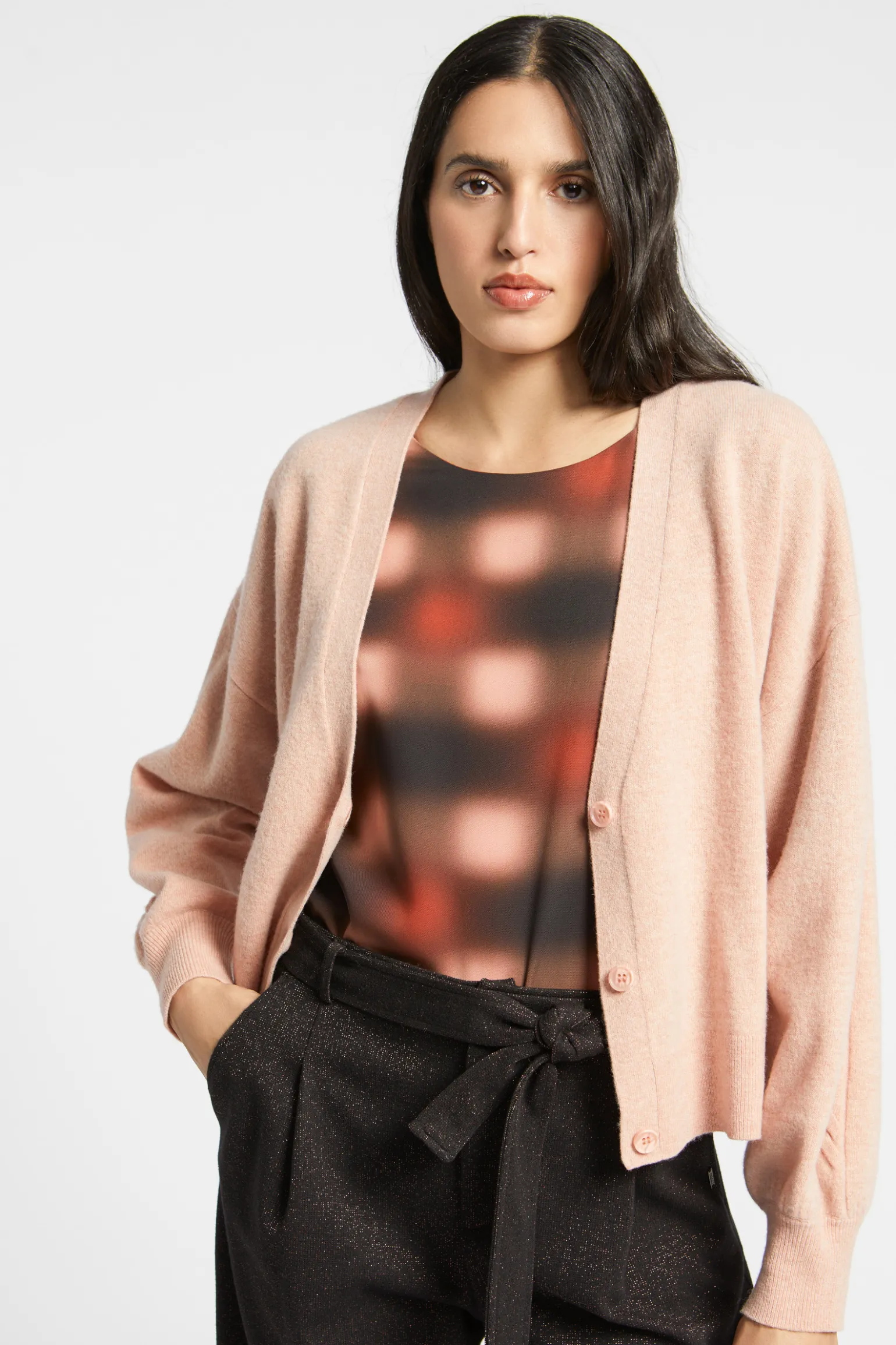 Oversized gilet met wol
