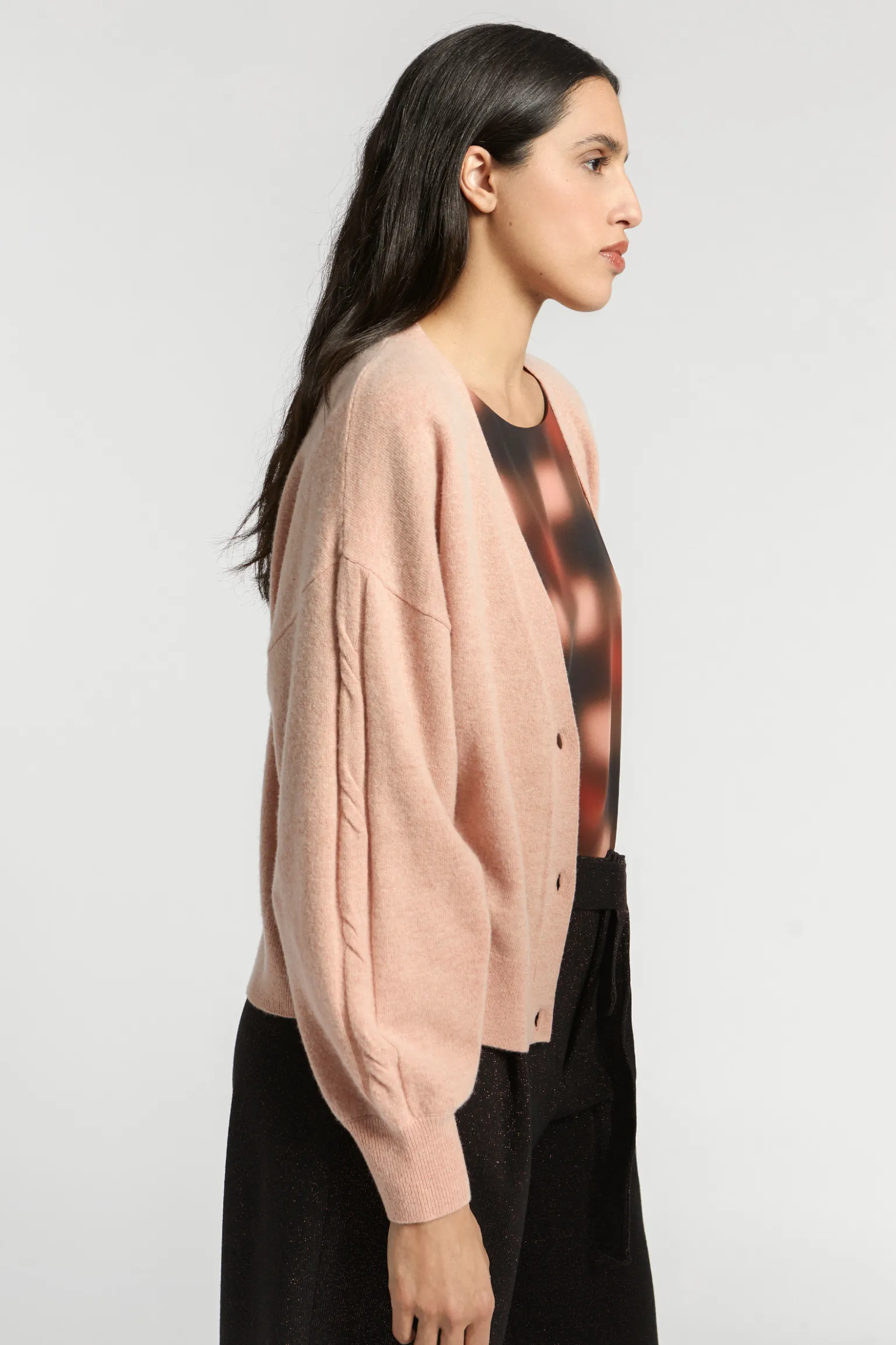 Oversized gilet met wol