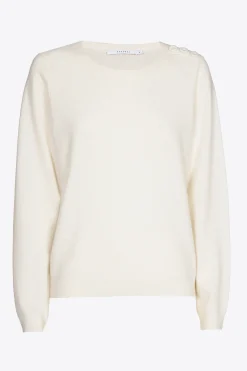 Pull met knopen op schouder