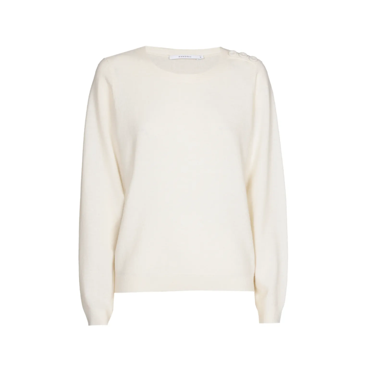 Pull met knopen op schouder