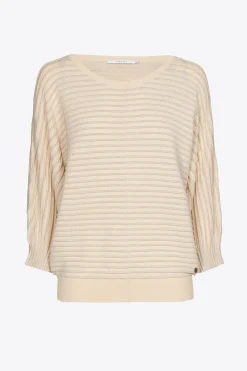 Pull met lurex en fantasiesteek