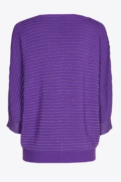 Pull met lurex en fantasiesteek