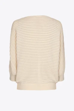 Pull met lurex en fantasiesteek