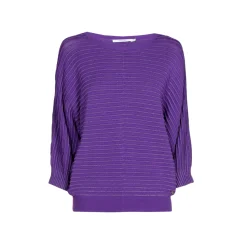 Pull met lurex en fantasiesteek