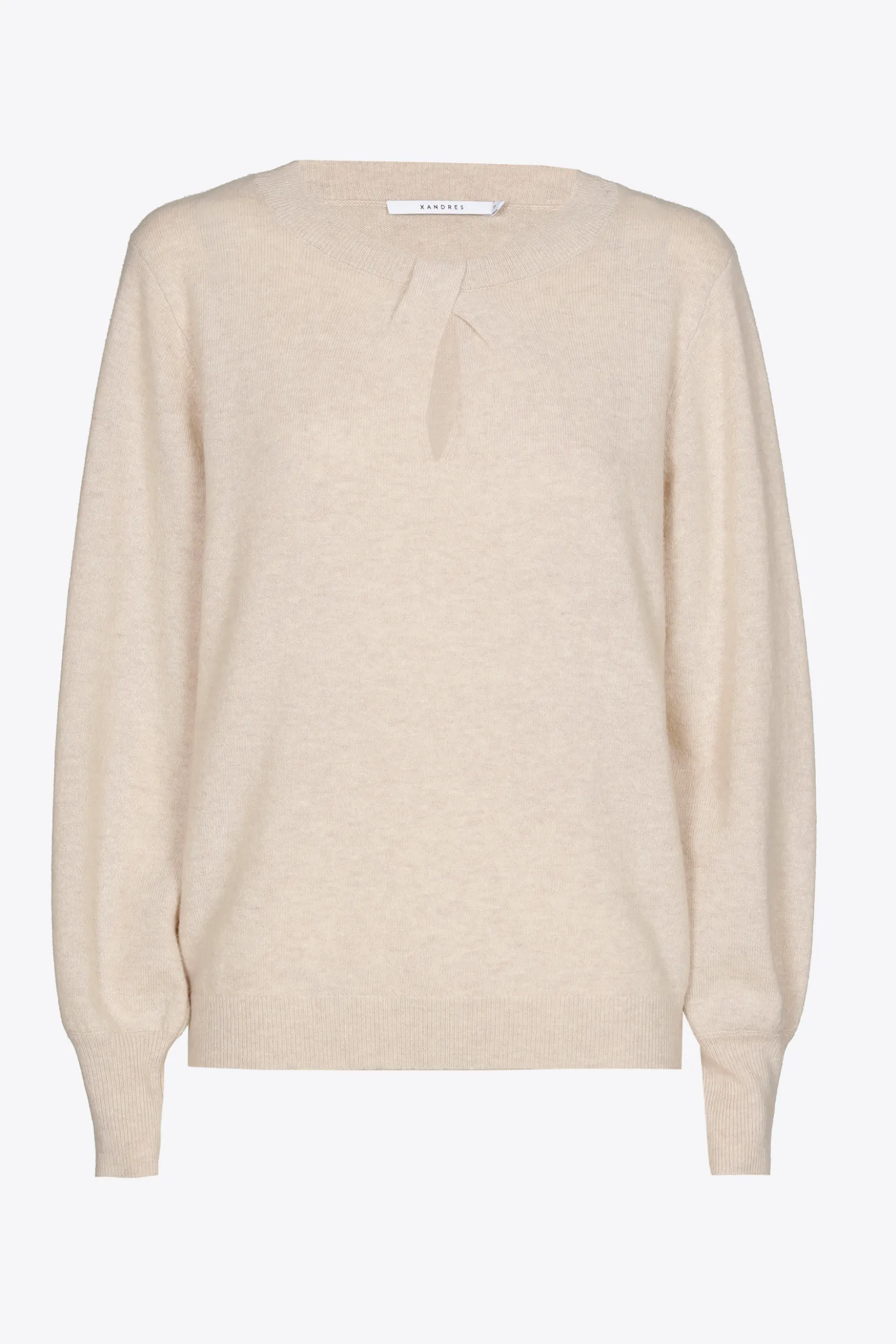 Pull met twist aan de hals