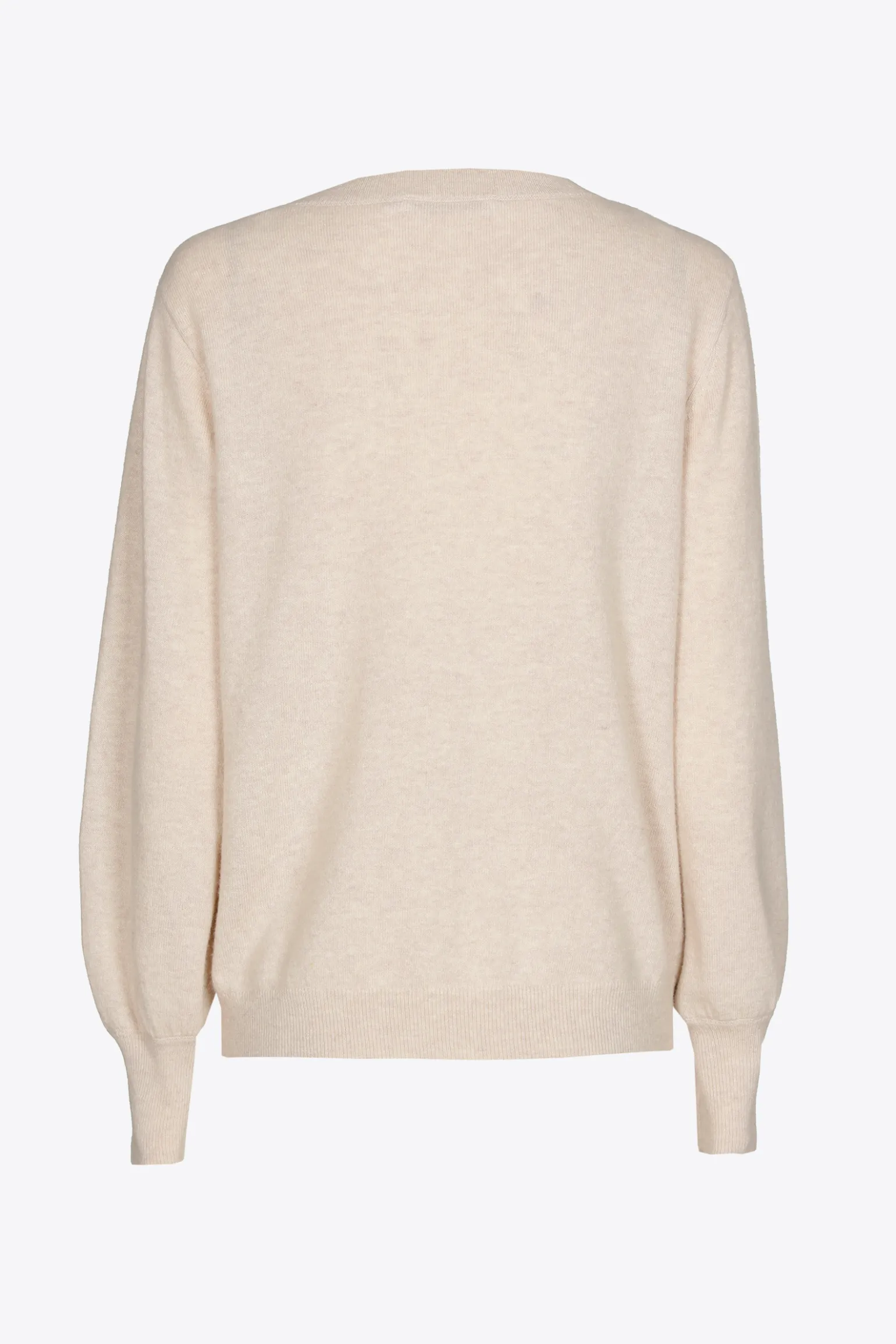 Pull met twist aan de hals