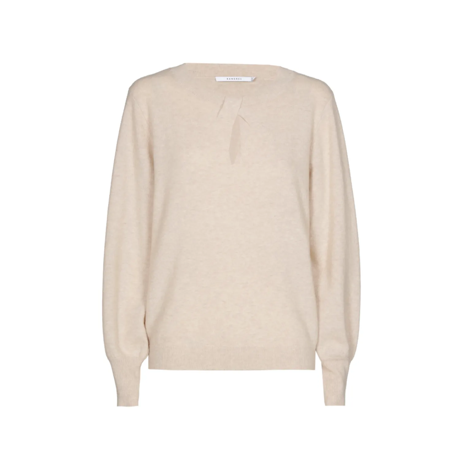 Pull met twist aan de hals