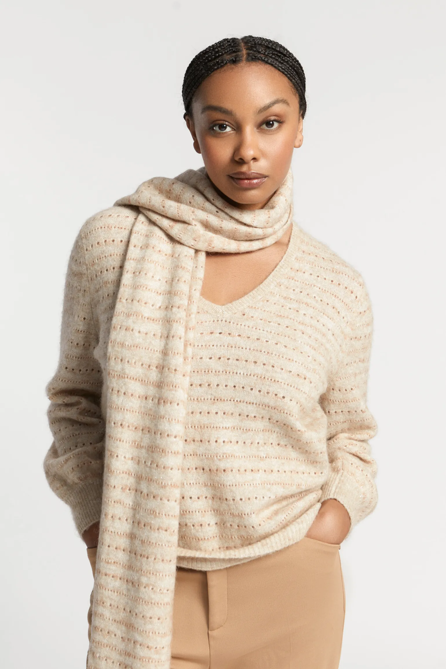 Pull van wolmix met lurex