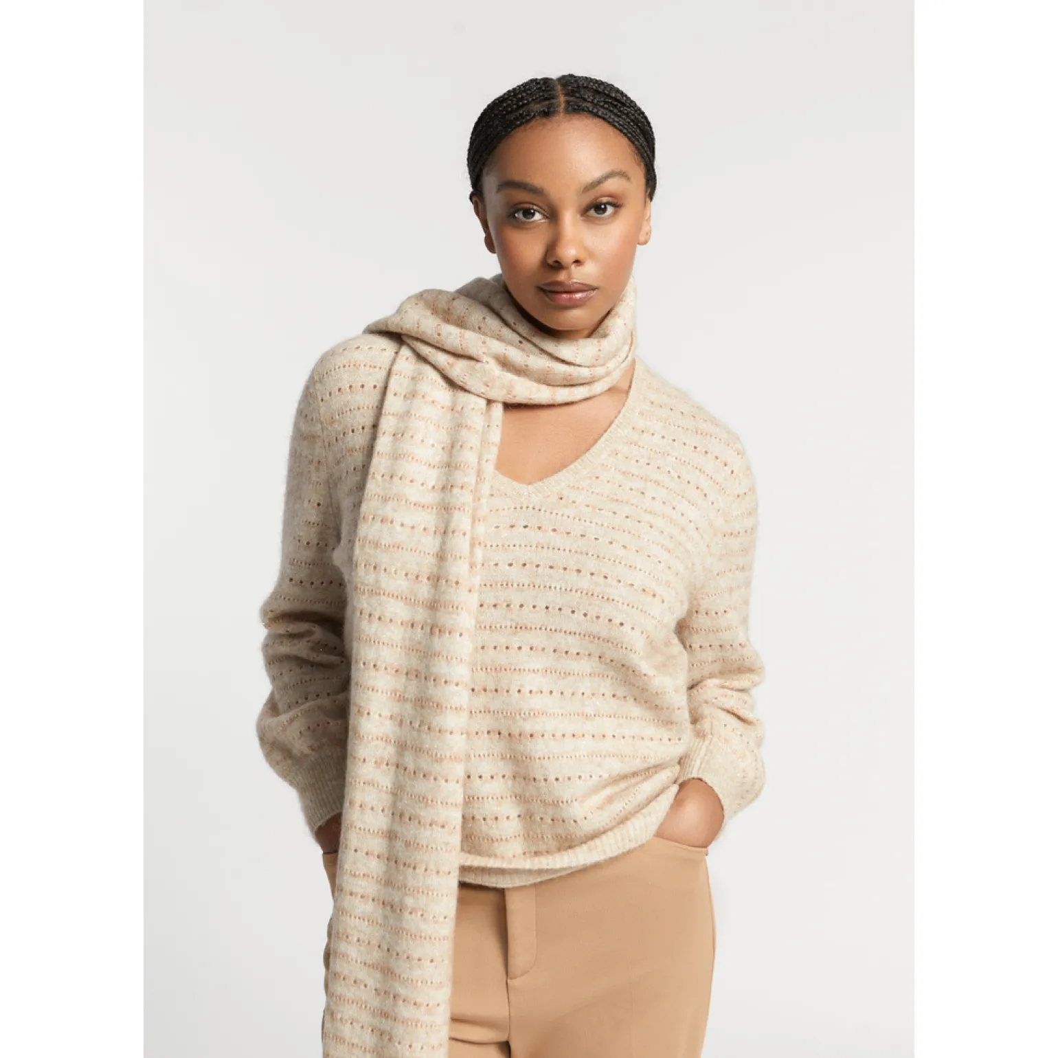 Pull van wolmix met lurex