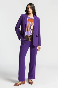 Rechte blazer met reverskraag