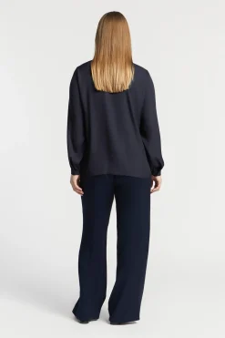 Soepele broek met rechte pijpen