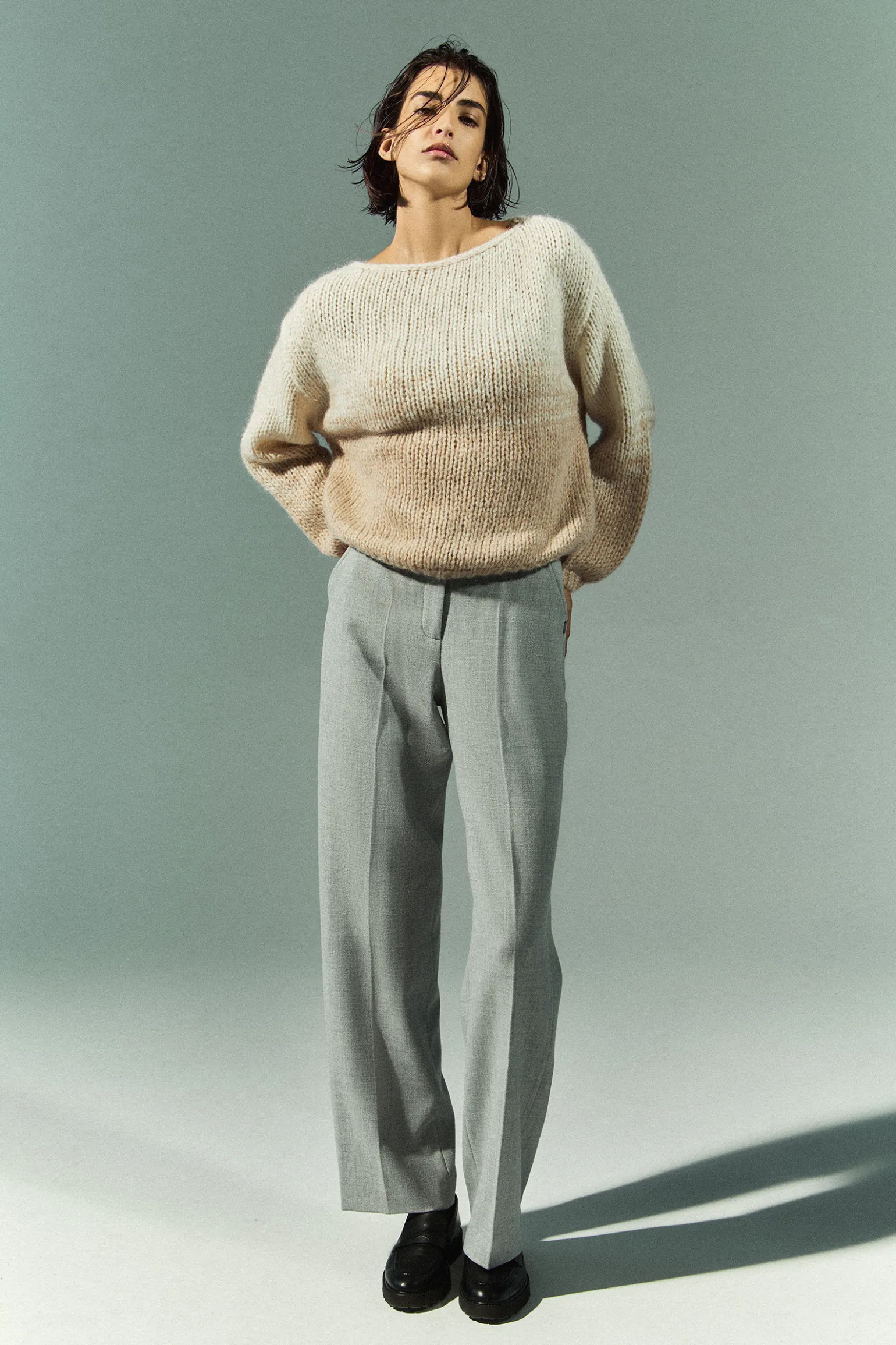 Stijlvolle pantalon met wijde pijpen