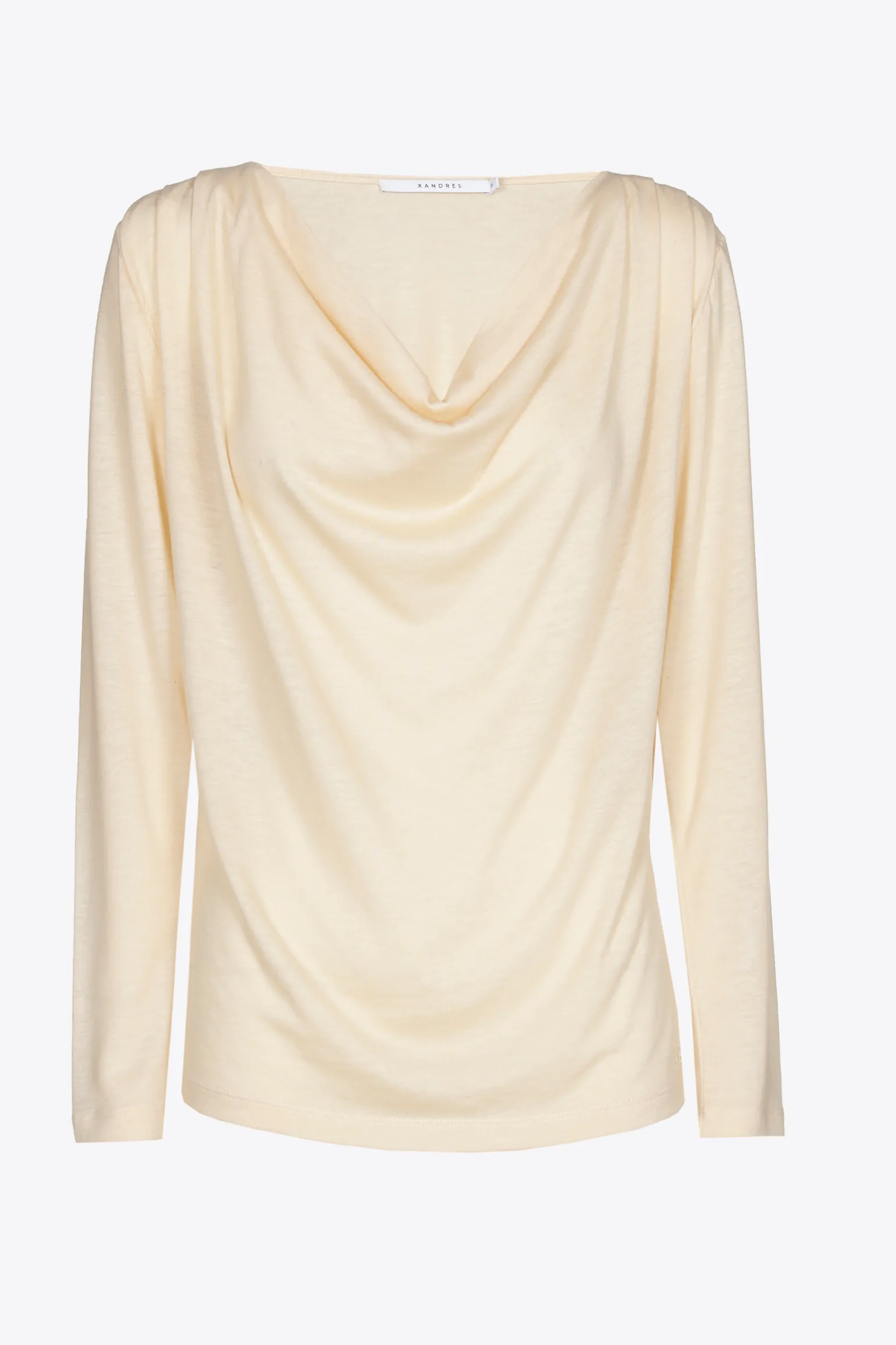 T-shirt met gedrapeerde hals