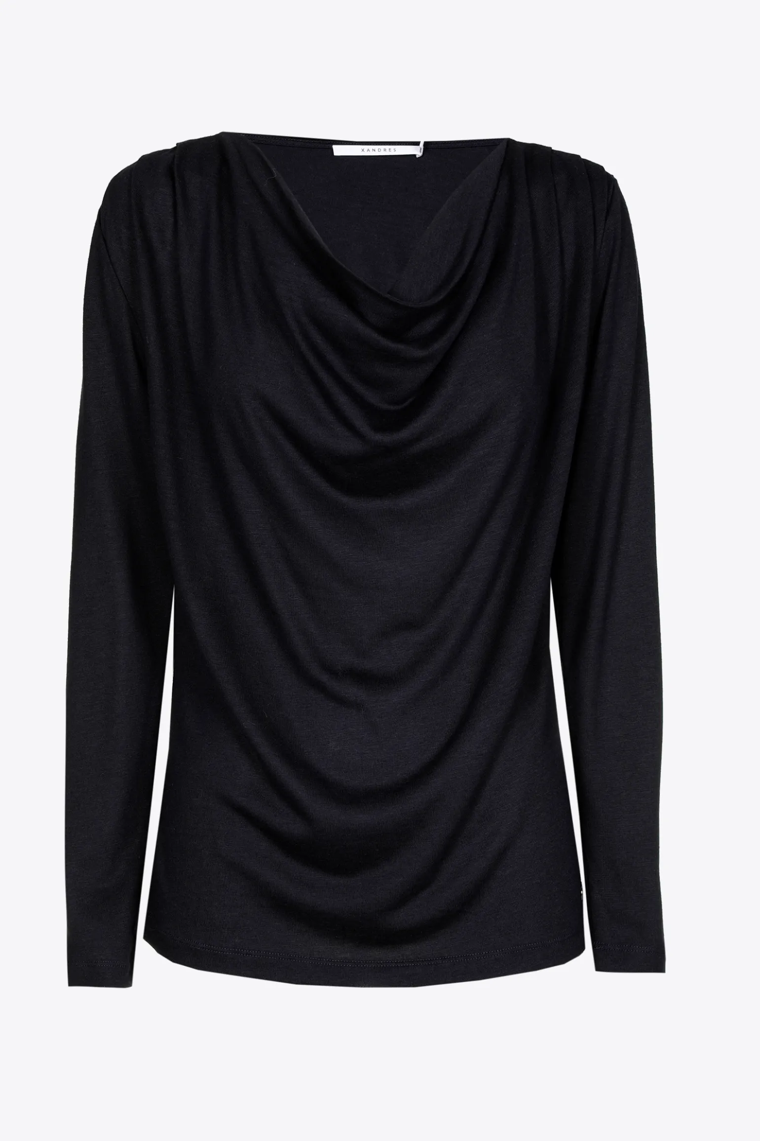 T-shirt met gedrapeerde hals
