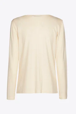 T-shirt met gedrapeerde hals