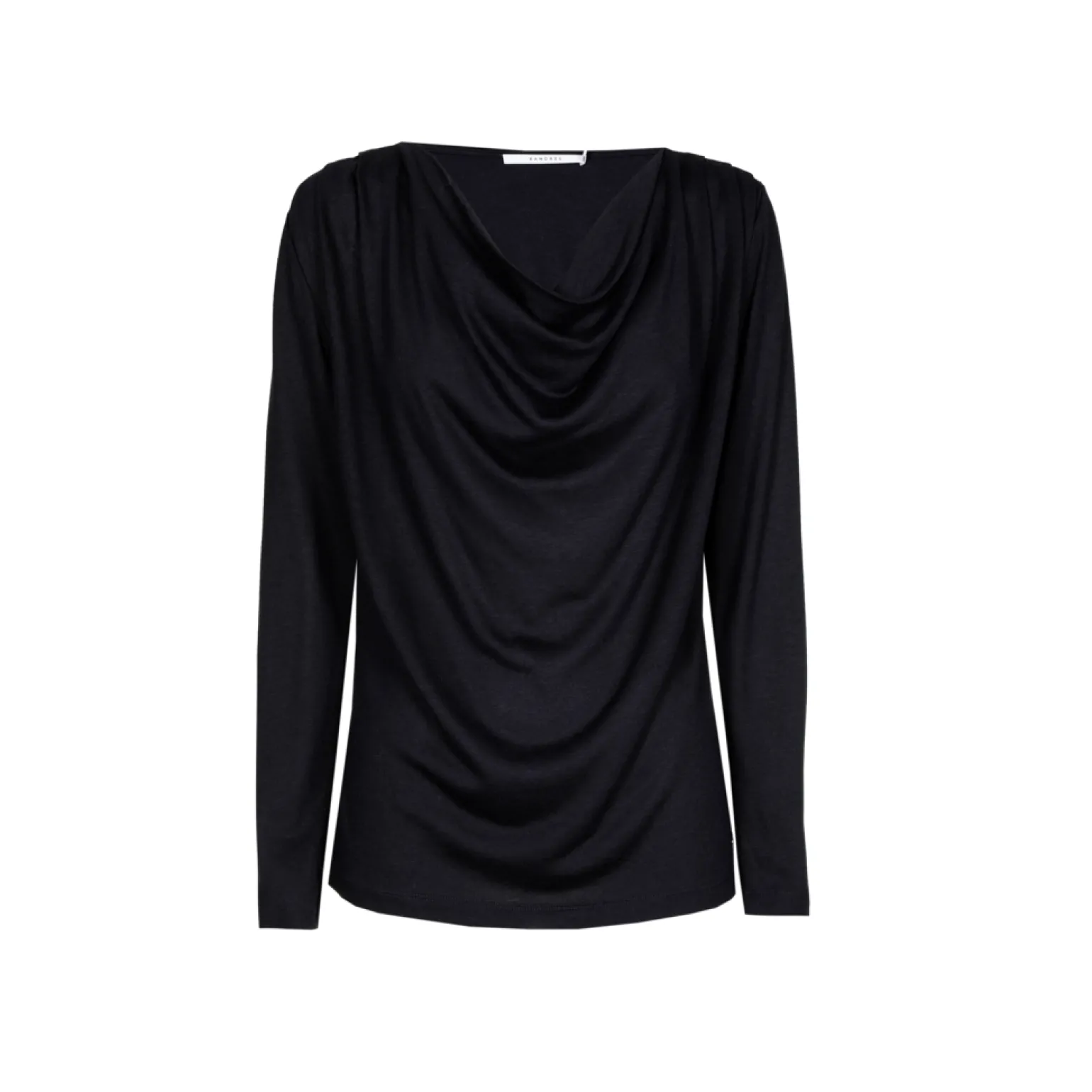 T-shirt met gedrapeerde hals