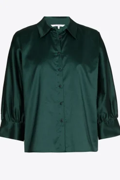 Volumineuze blouse met hemdkraag