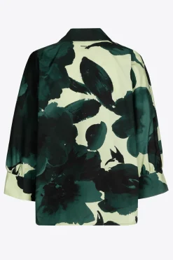 Volumineuze blouse met hemdkraag