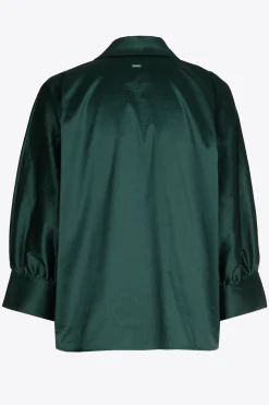 Volumineuze blouse met hemdkraag