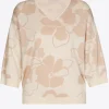 Volumineuze pull met bloemenprint