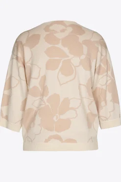 Volumineuze pull met bloemenprint