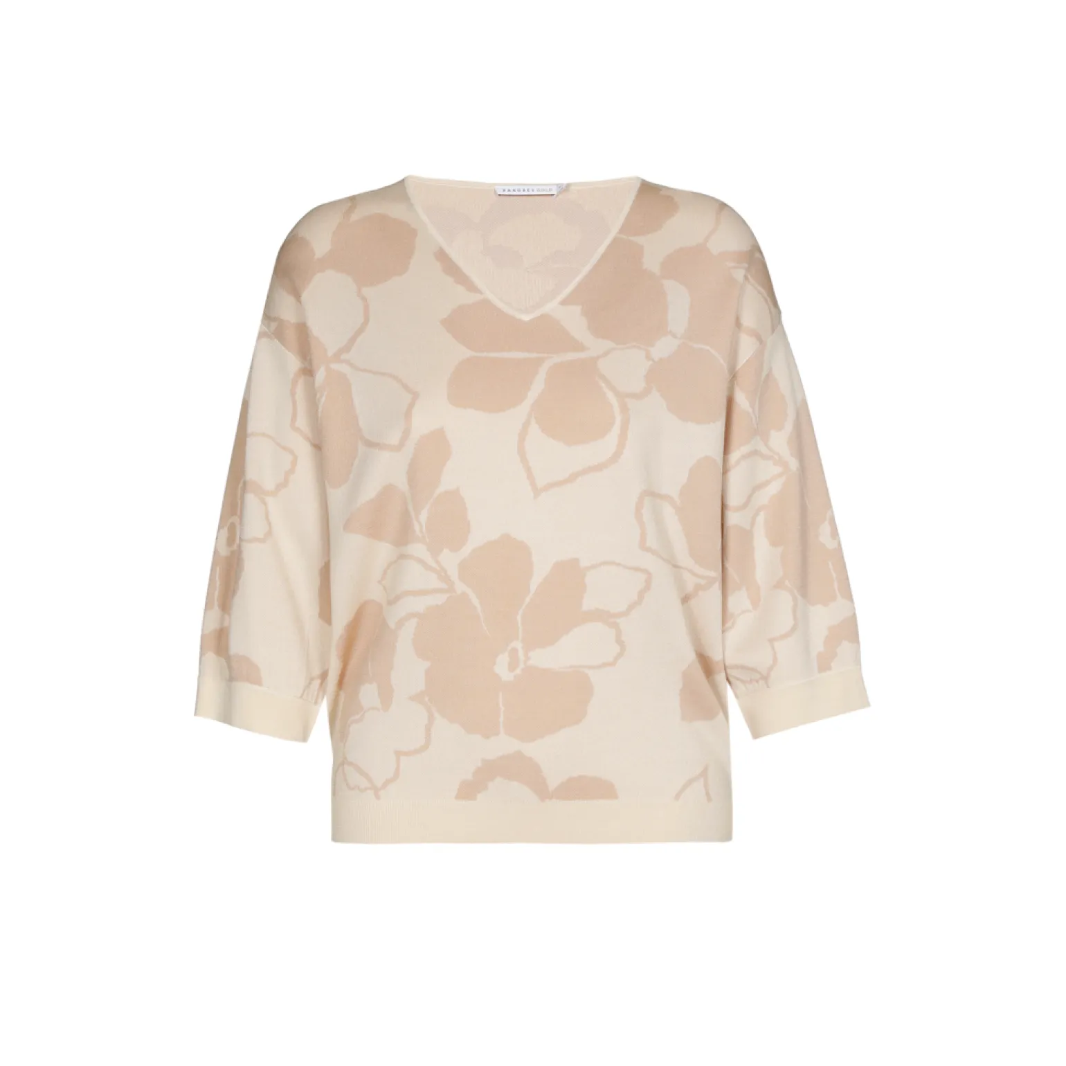 Volumineuze pull met bloemenprint