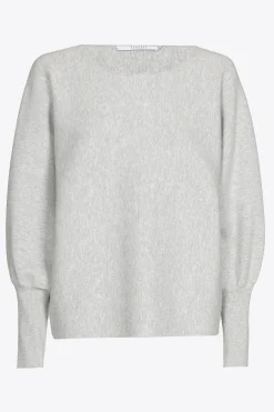 Volumineuze pull met boothals