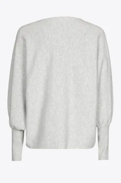 Volumineuze pull met boothals