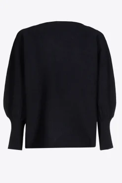 Volumineuze pull met boothals