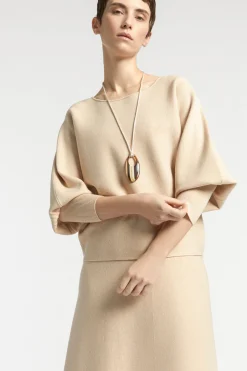 Volumineuze pull met boothals