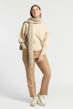 Volumineuze pull met boothals