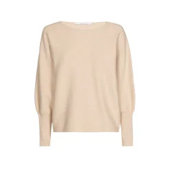 Volumineuze pull met boothals