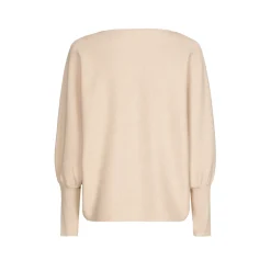 Volumineuze pull met boothals