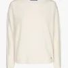 Witte cashmere pull met ronde hals
