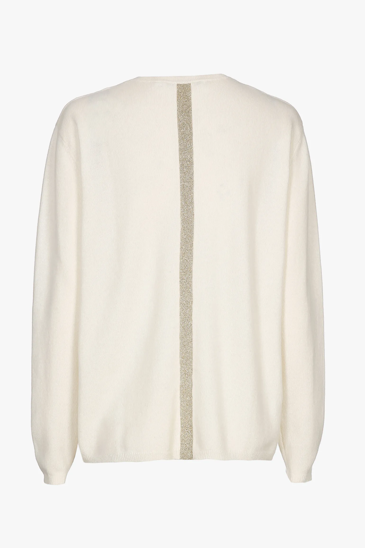 Witte cashmere trui met V-hals