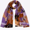 Wollen sjaal met bloemenprint