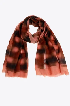 Wollen sjaal met blurred print