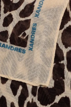 Wollen sjaal met luipaardprint