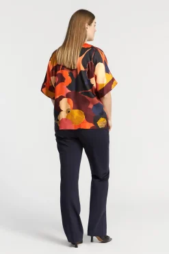 Zachte broek met rechte pijpen