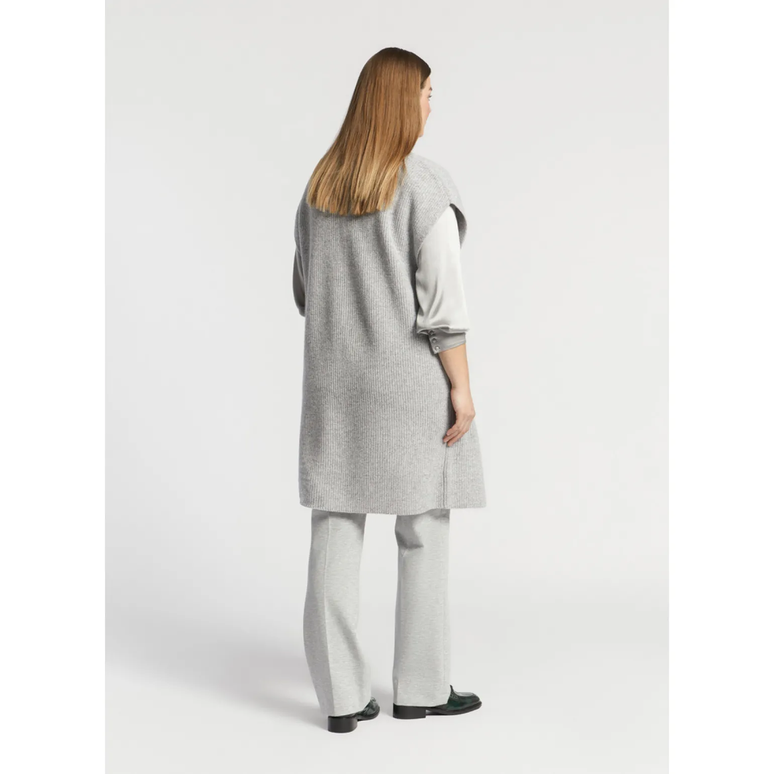 Zachte broek met rechte pijpen