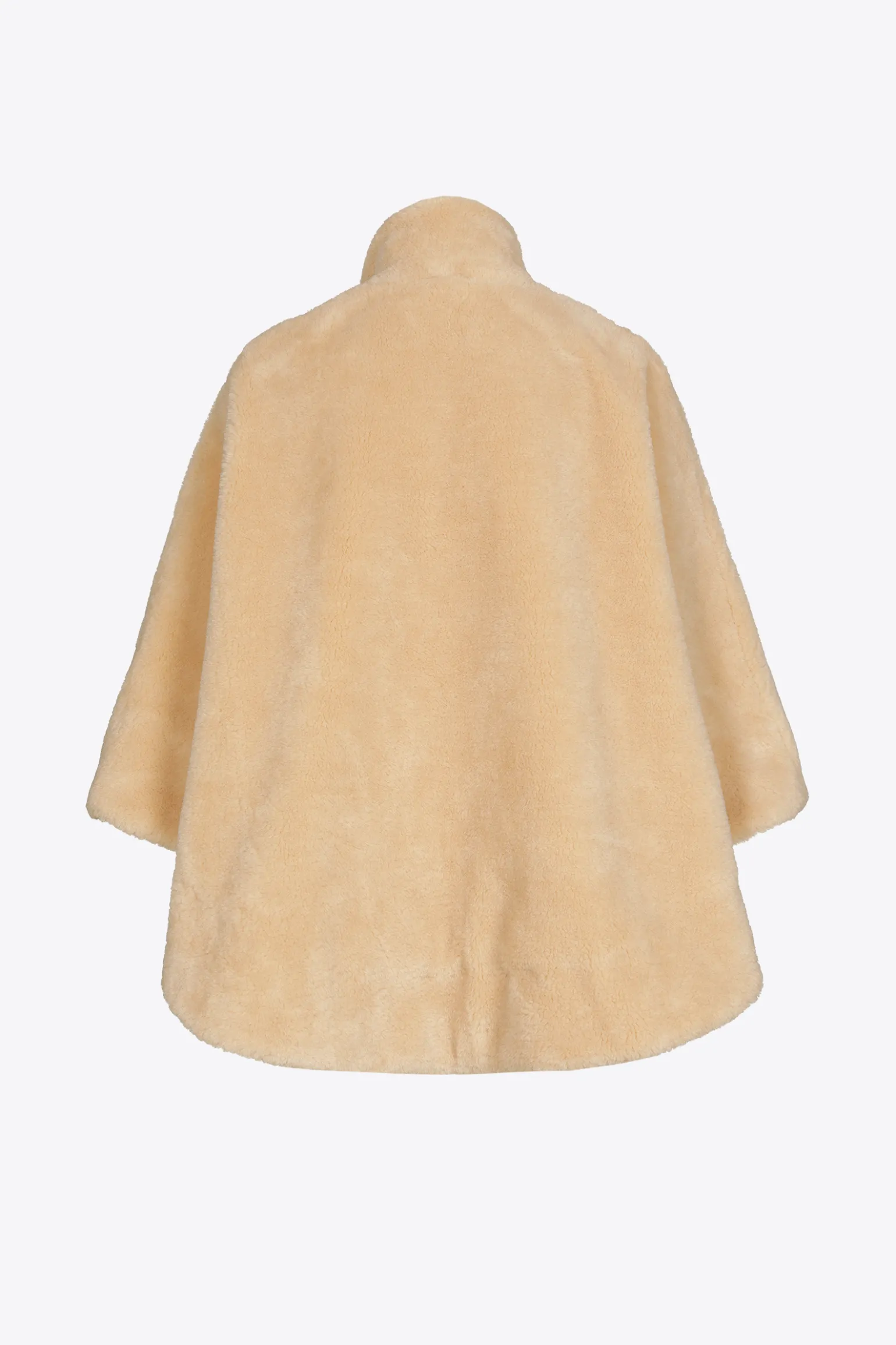Zachte poncho in teddystof