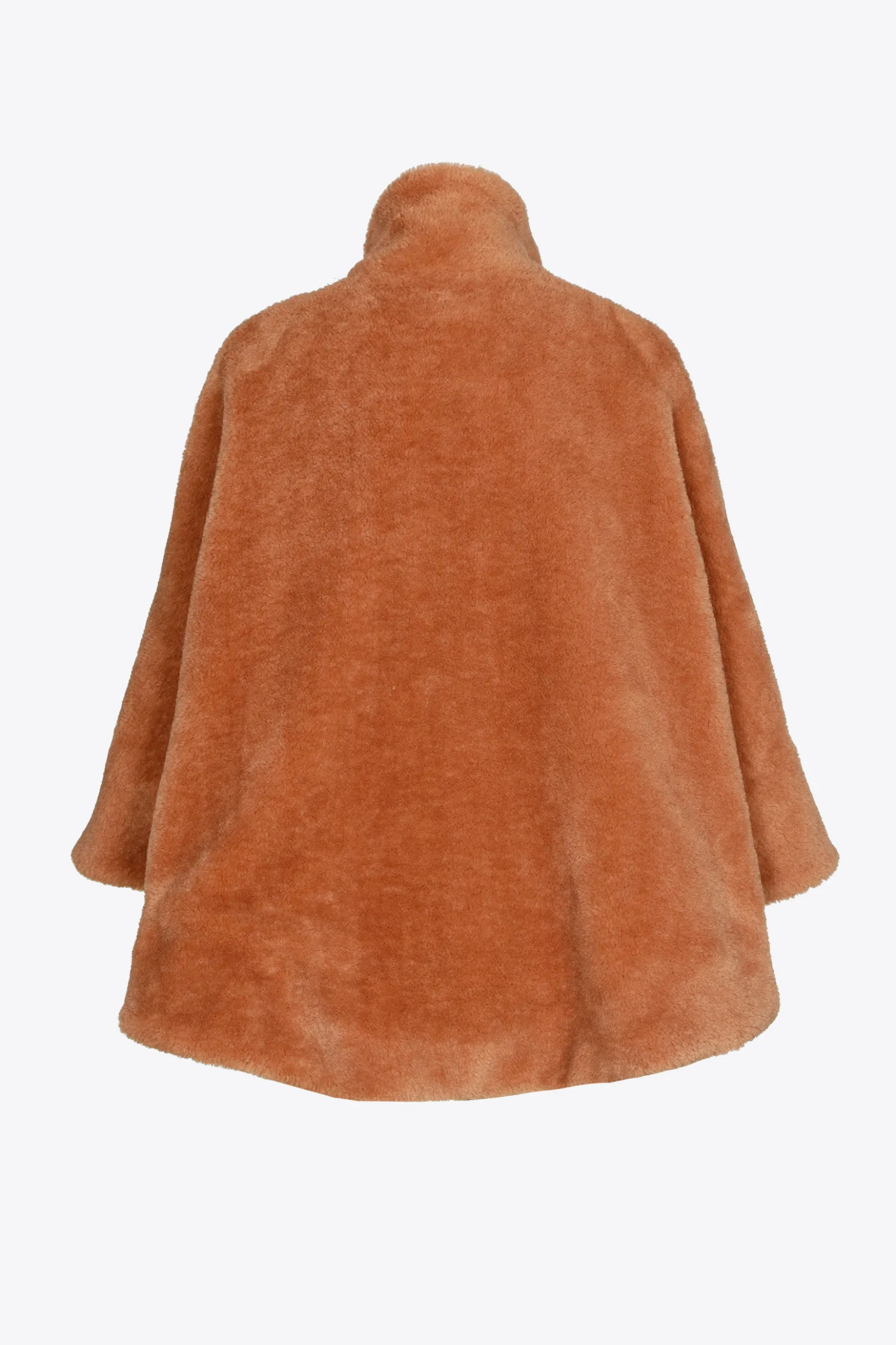 Zachte poncho in teddystof