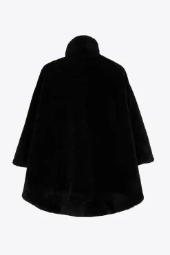 Zachte poncho in teddystof