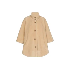Zachte poncho in teddystof