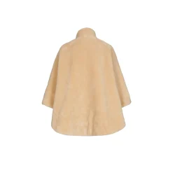 Zachte poncho in teddystof