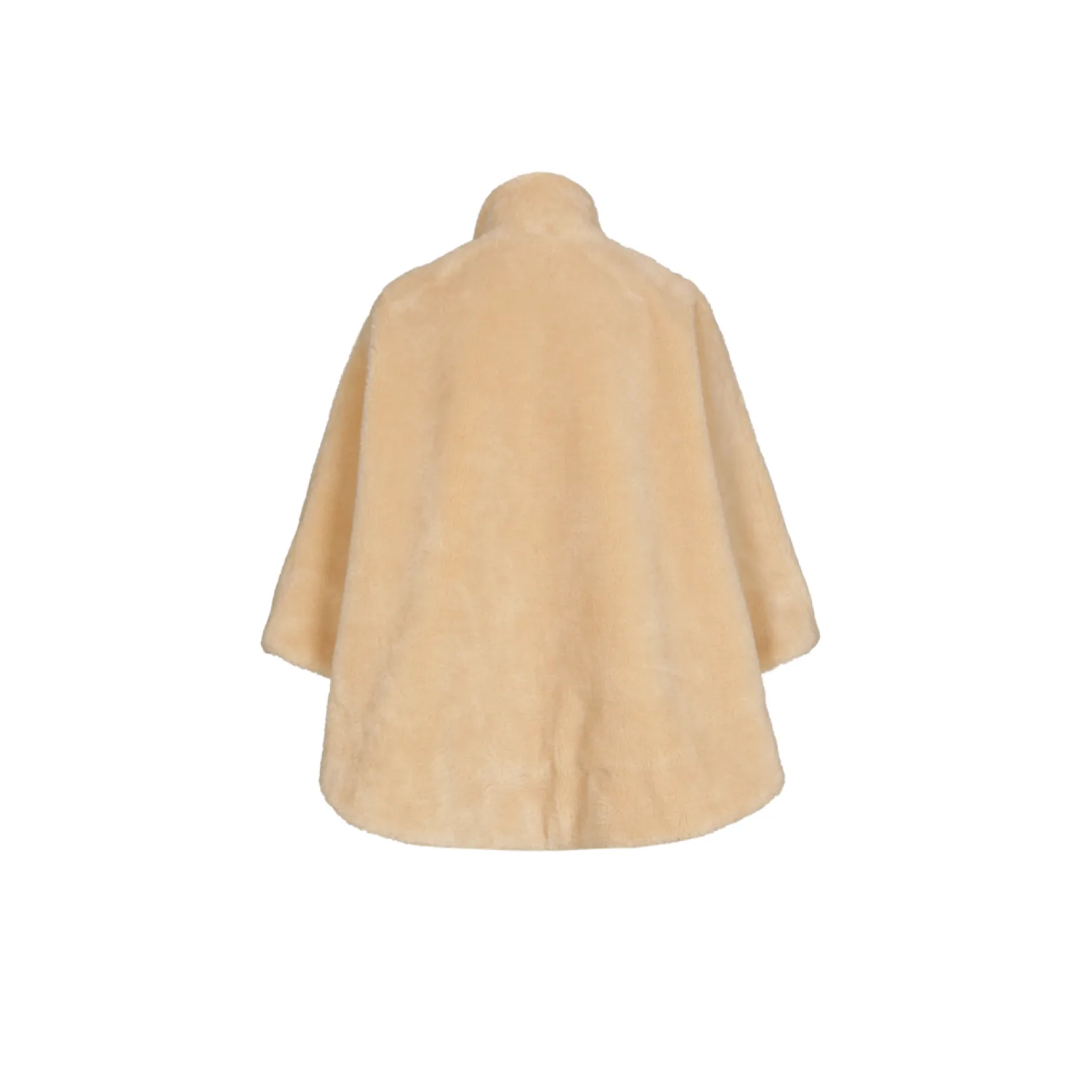 Zachte poncho in teddystof