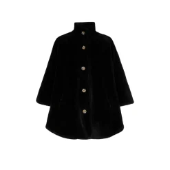 Zachte poncho in teddystof