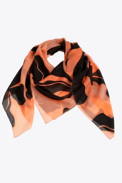 Zijden sjaal met bloemenprint