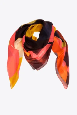 Zijden sjaal met bloemenprint